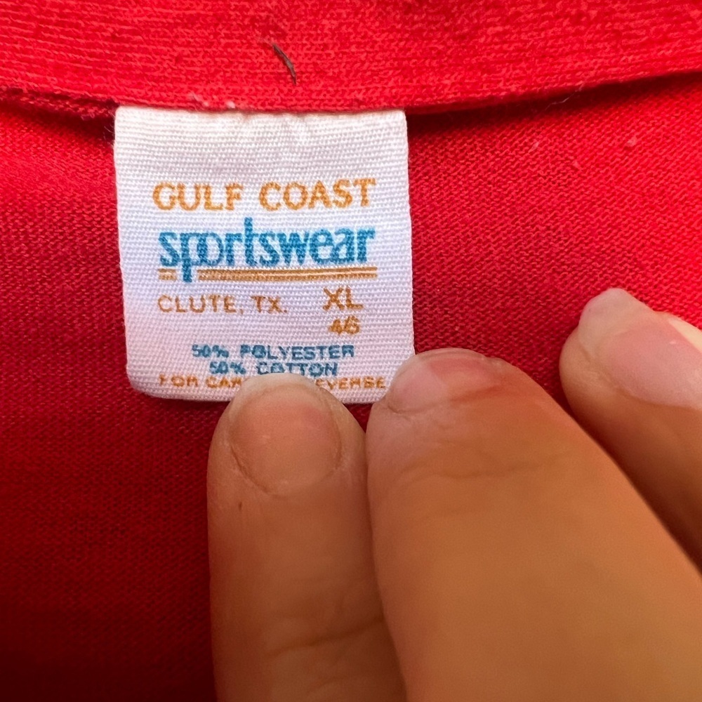 V I N T A G E Red Men's Polo Shirt - Picture 4 of 4